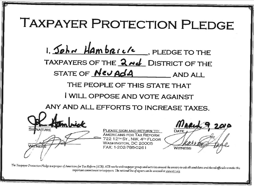 Hambrick Tax Pledge
